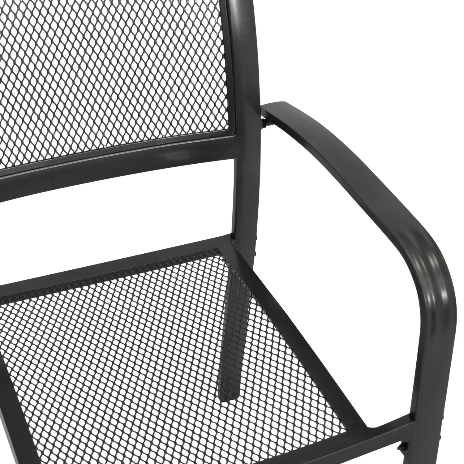 Stapelsessel DELPHI, Aluminiumgeflecht graphit, 2 Stück