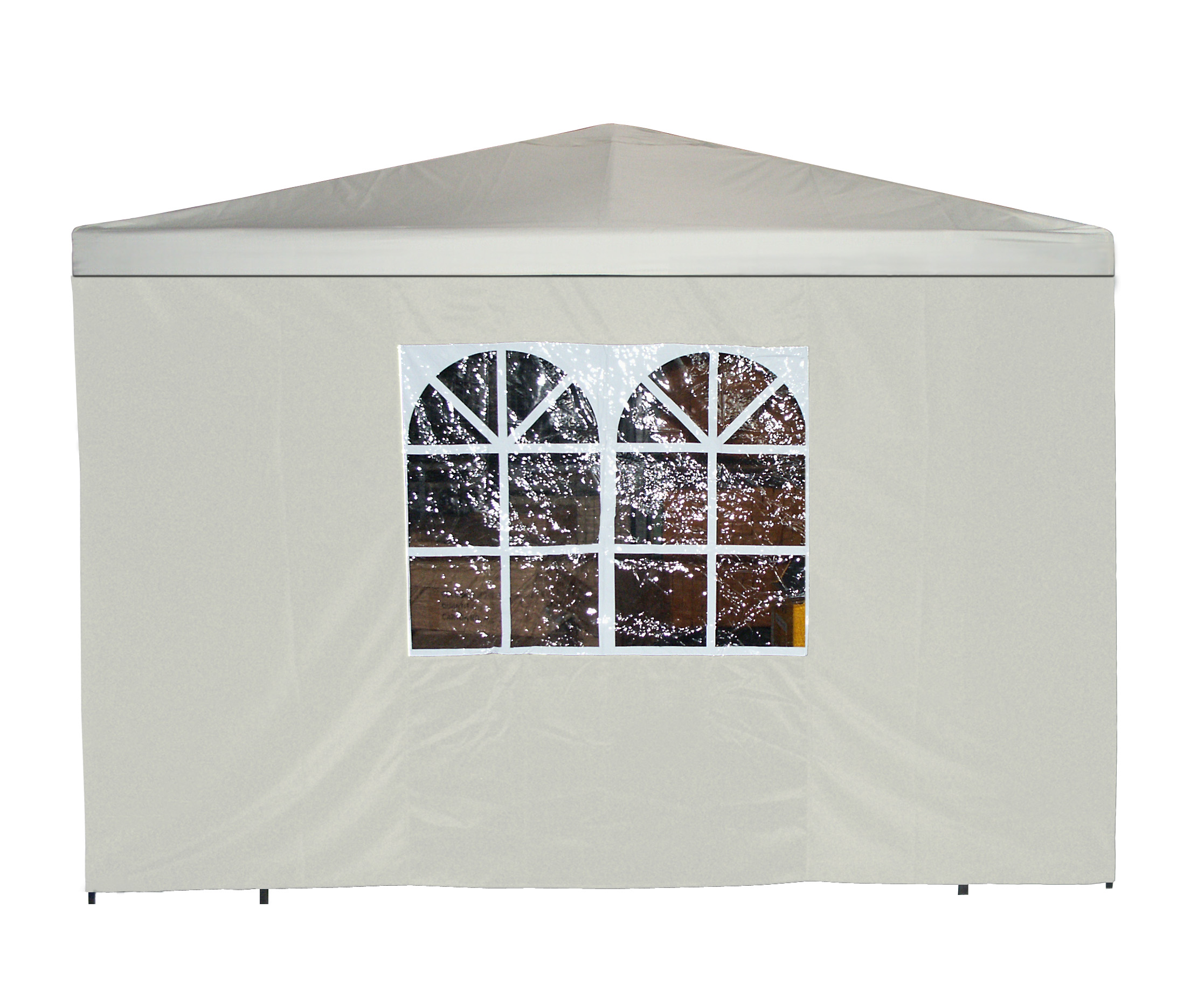 Seitenplane für Pavillon, 3x1,9 Meter, Polyester ecru mit Fenster