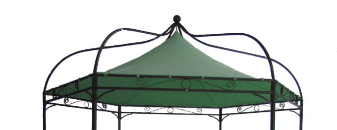Ersatzdach für Pavillon MODENA, Polyester PVC-beschichtet grün