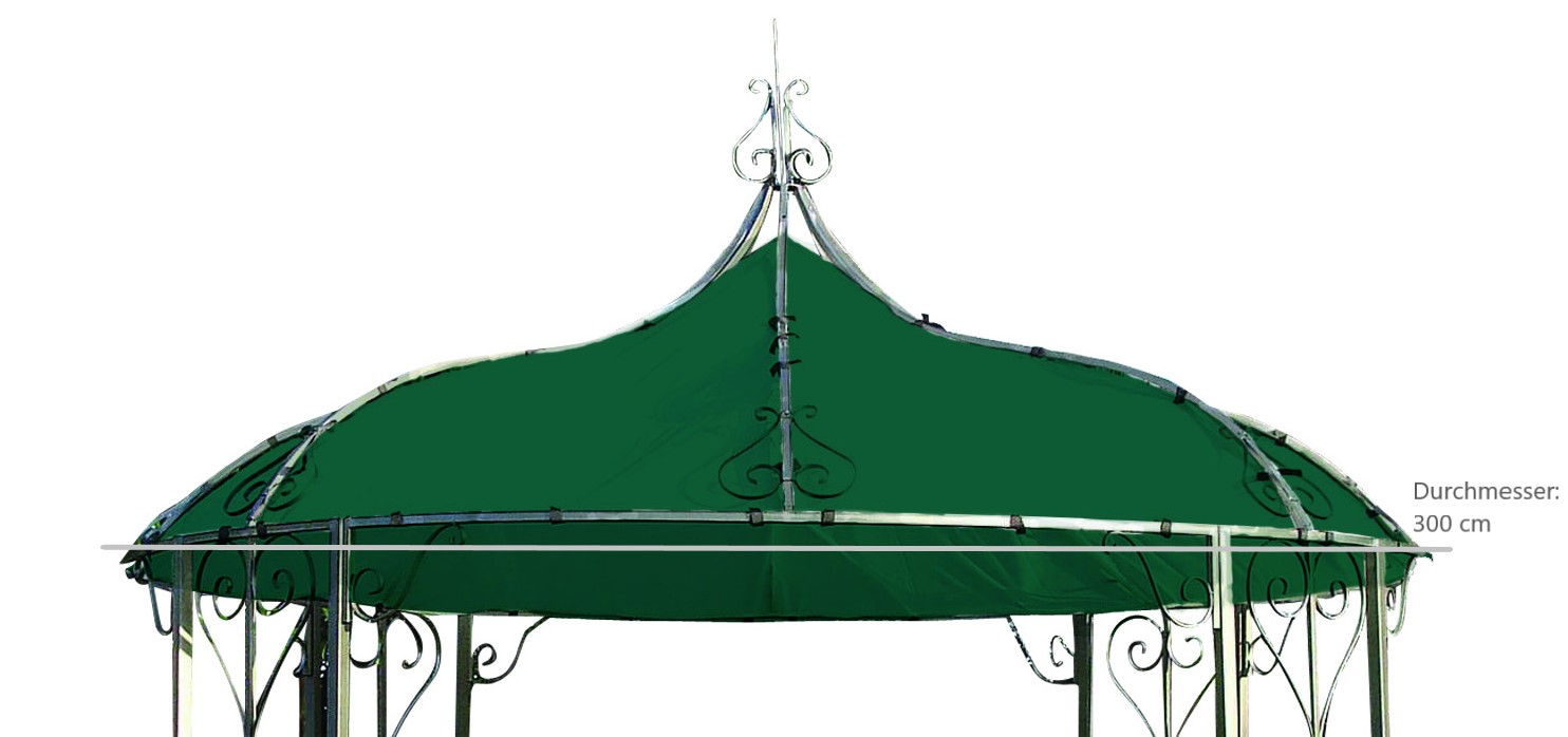Ersatzdach für Pavillon BURMA, Polyester PVC-beschichtet dunkelgrün