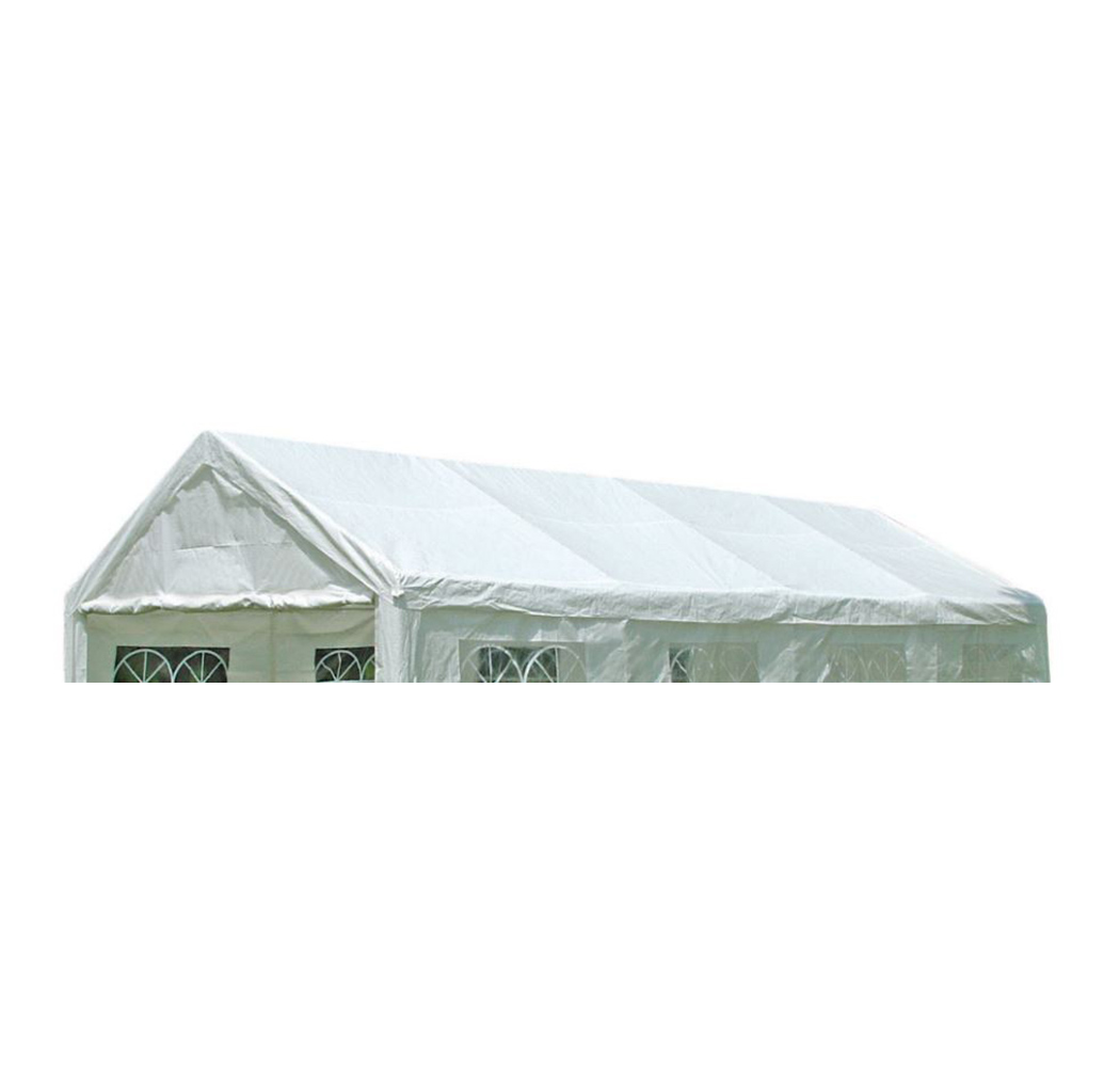 Dachplane PALMA für Zelt 4x8 Meter, PVC weiss incl. Spanngummis