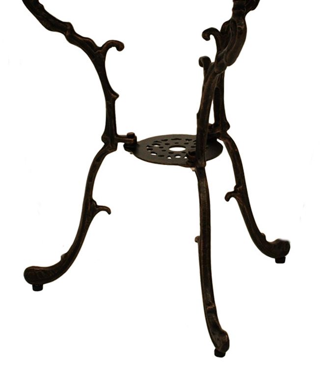 Tisch Jugendstil 70cm rund, Aluguss bronze antik