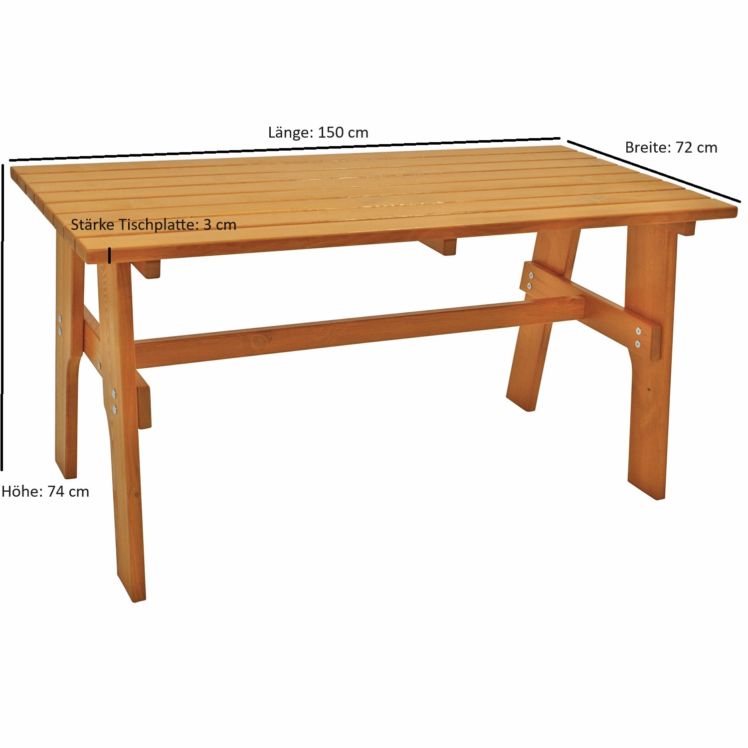 Tisch FREITAL 150x72cm, Kiefer massiv